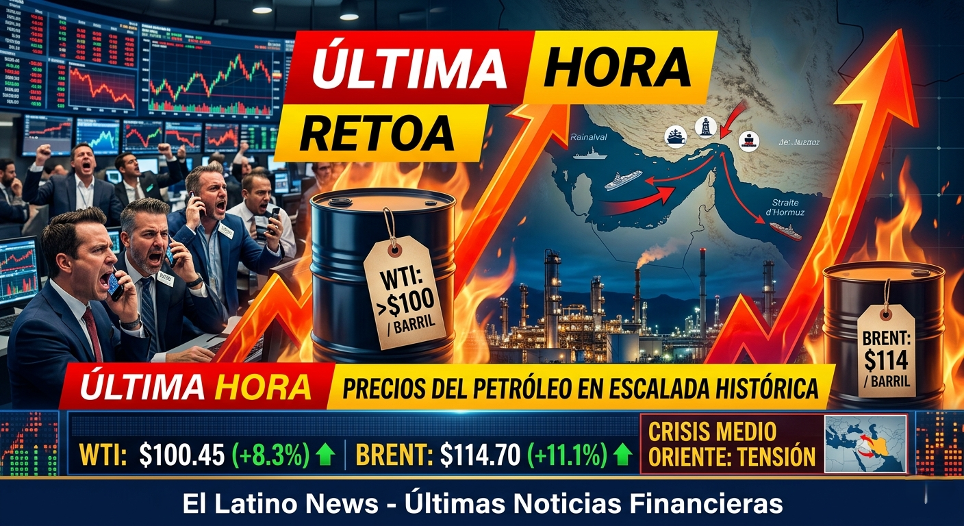 Última Hora: Se Disparan los Precios Internacionales del Petróleo—WTI Supera los $100, Brent Alcanza los $114